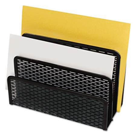 Artistic Urban Collection Punched Metal Letter Sorter, 3 Sections, DL to A6 Size Files, 6.5" x 3.25" x 5.5", Black (ART20003)