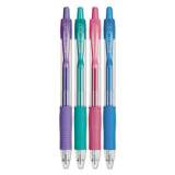 Pilot G2 Metallics Gel Pen, Retractable, Fine 0.7 mm, Assorted Ink and Barrel Colors, 4/Pack (34403)