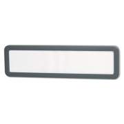 Universal Recycled Cubicle Nameplate with Rounded Corners, 9 x 2 1/2, Charcoal (08223)