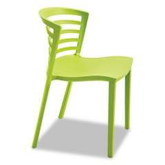 Safco Entourage Stack Chairs, Supports Up to 250 lb, Grass Seat, Grass Back, Grass Base, 4/Carton (4359GS)