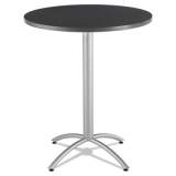 Iceberg CafeWorks Table, Bistro-Height, Round Top, 36" dia x 30"h, Graphite Granite/Silver (65668)