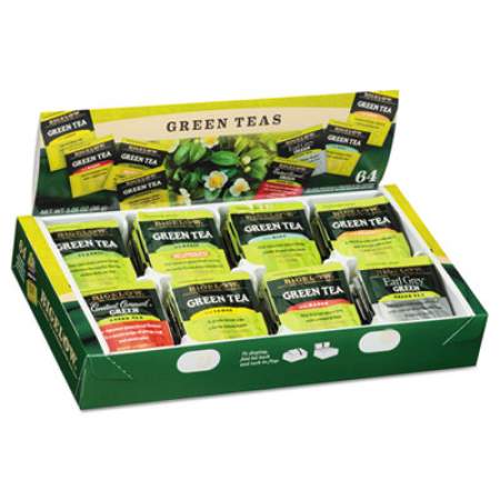 Bigelow Green Tea Assortment, Tea Bags, 64/Box, 6 Boxes/Carton (30568CT)