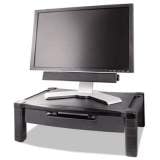 Kantek Wide Deluxe Two-Level Monitor Stand with Drawer, 20" x 13.25" x 3" to 6.5", Black, Supports 50 lbs (MS520)