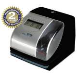 Acroprint ES700 Atomic Electronic Time Recorder and Document Stamp, Digital Display, Black/Silver (010182000)