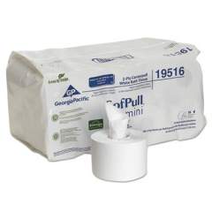 Georgia Pacific Professional SofPull Mini Centerpull Bath Tissue, Septic Safe, 2-Ply, White, 5.25 x 8.4, 500 Sheets/Roll, 16 Rolls/Carton (19516)