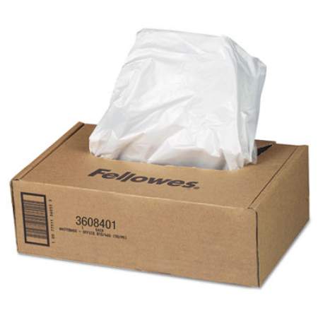 Fellowes Shredder Waste Bags, 16 to 20 gal Capacity, 50/Carton (3608401)