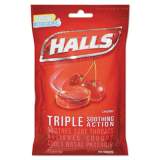 HALLS Triple Action Cough Drops, Cherry, 30/Bag, 12 Bags/Box (27499)