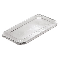 Steam Pan Foil Lids, Fits One-Third Size Pan, 0.5" Deep, 6.4 x 12.7, 200/Carton (403025)