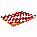 Paper Food Baskets, 10.5 x 7.5 x 1.5, Brown/Red/White, Paper, 250/Carton (0590)