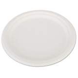 SCT ChampWare Heavyweight Bagasse Dinnerware, Plate, 10" dia, White, 500/Carton (18160)
