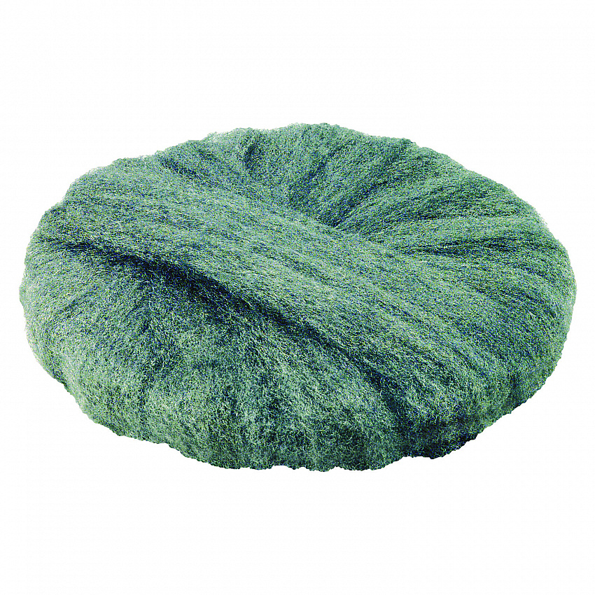 Radial Steel Wool Pads, Grade 0 (Fine): Cleaning and Polishing, 20" Diameter, Gray, 12/Carton (120200)