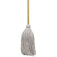 Cotton Deck Mop, #20 White Cotton Head, 50" Wood Handle, 12/Carton (CD50020S)