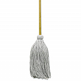 Cotton Deck Mop, #32 White Cotton Head, 50" Wood Handle, 6/Carton (CD50032S)