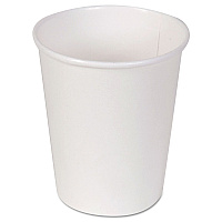 Paper Hot Cups, 10 oz, White, 50/Sleeve, 20 Sleeves/Carton (2340W)