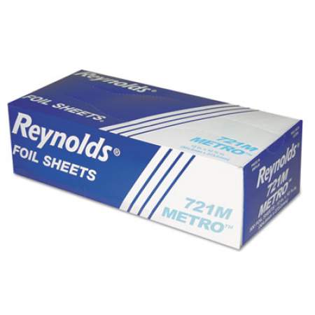 Reynolds Metro Pop-Up Aluminum Foil Sheets, 12 x 10.75, Silver, 500/Box, 6/Carton (721M)