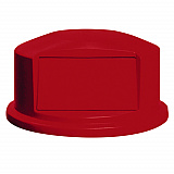Round BRUTE Dome Top with Push Door, For 44-Gallon Containers, 24.81" Diameter x 12.63h, Red (264788RED)