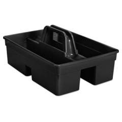 Rubbermaid Commercial Executive Carry Caddy, 2-Compartment, Plastic, 10.75w x 6.5h, Black (1880994)