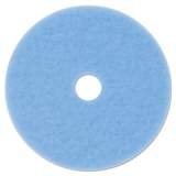 3M HI-PERFORMANCE BURNISH PAD 3050, 19" DIAMETER, SKY BLUE, 5/CARTON (59828)