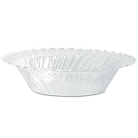 Classicware Plastic Dinnerware, Bowl, 10 oz, Clear, 18/Pack, 10 Packs/Carton (CWB10180)