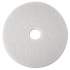 3M Low-Speed Super Polishing Floor Pads 4100, 16" Diameter, White, 5/Carton (08480)