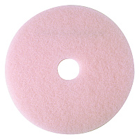 Ultra High-Speed Eraser Floor Burnishing Pad 3600, 24" Diameter, Pink, 5/Carton (25861)