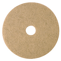 Ultra High-Speed Natural Blend Floor Burnishing Pads 3500, 24" Diameter, Tan, 5/Carton (19012)