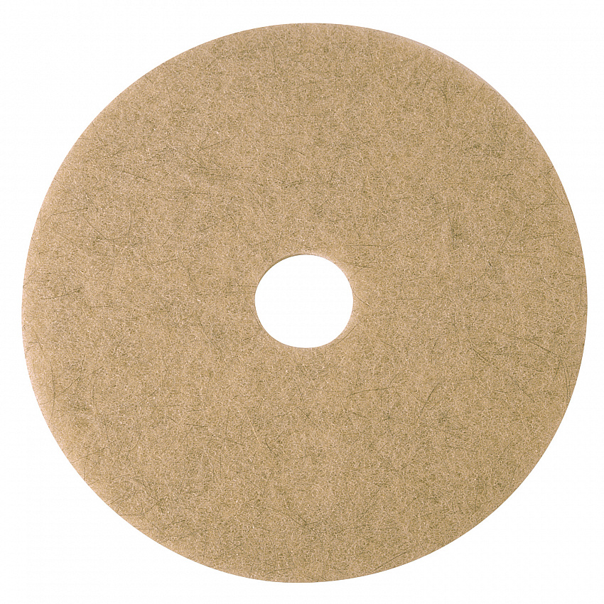 Ultra High-Speed Natural Blend Floor Burnishing Pads 3500, 24" Diameter, Tan, 5/Carton (19012)