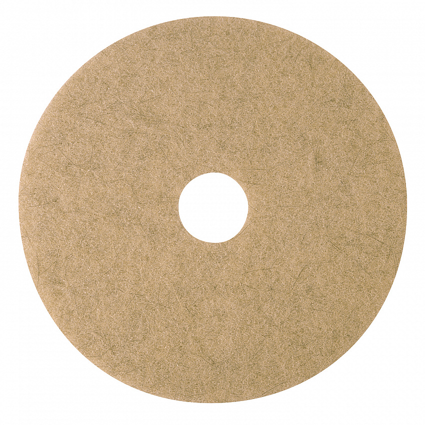 Ultra High-Speed Natural Blend Floor Burnishing Pads 3500, 19" Diameter, Tan, 5/Carton (19007)