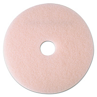 Ultra High-Speed Eraser Floor Burnishing Pad 3600, 17" Diameter, Pink, 5/Carton (25855)