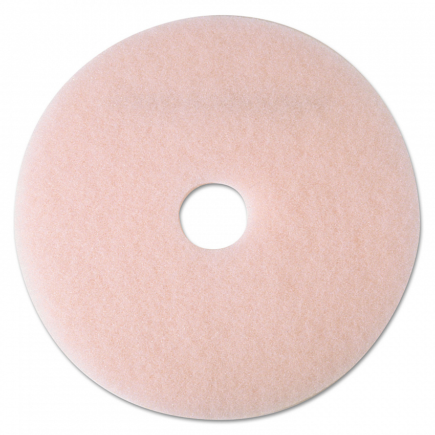Ultra High-Speed Eraser Floor Burnishing Pad 3600, 17" Diameter, Pink, 5/Carton (25855)
