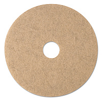 Ultra High-Speed Natural Blend Floor Burnishing Pads 3500, 20" Diameter, Tan, 5/Carton (19008)