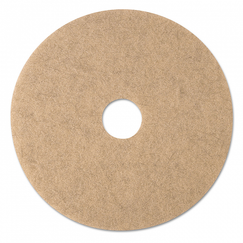 Ultra High-Speed Natural Blend Floor Burnishing Pads 3500, 20" Diameter, Tan, 5/Carton (19008)