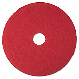 Low-Speed Buffer Floor Pads 5100, 17" Diameter, Red, 5/Carton (08392)