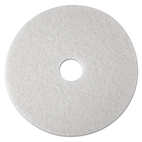 Low-Speed Super Polishing Floor Pads 4100, 24" Diameter, White, 5/Carton (08488)
