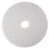 3M Low-Speed Super Polishing Floor Pads 4100, 24" Diameter, White, 5/Carton (08488)