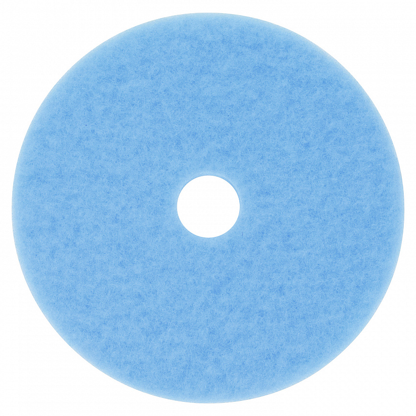 Hi-Performance Burnish Pad 3050, 17" Diameter, Sky Blue, 5/Carton (59826)