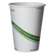 Eco-Products GreenStripe Renewable and Compostable Hot Cups, 12 oz, 50/Pack, 20 Packs/Carton (EPBHC12GS)