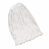 Non-Launderable Economy Cotton Mop Heads, Cut-End, Cotton, White, 32 oz, 1"  White Headband, 12/Carton (V119)