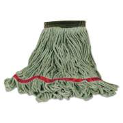 Rubbermaid Commercial Swinger Loop Wet Mop Heads, Cotton/Synthetic Blend, Green, Medium, 6/Carton (C152GRE)