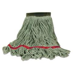 Rubbermaid Commercial Swinger Loop Wet Mop Heads, Cotton/Synthetic Blend, Green, Medium, 6/Carton (C152GRE)
