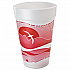 Horizon Hot/Cold Foam Drinking Cups, 16 oz, White/Cranberry, 25/Bag, 40 Bags/Carton (16J16H)