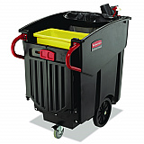 Mega BRUTE Mobile Container, 120 gal, Plastic, Black (9W73BLA)