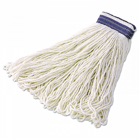 Looped-End Mop Head, Rayon, 24 oz, White, 12/Carton (E43812)