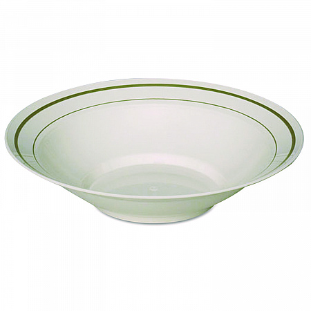 Masterpiece Plastic Bowls, 10 oz, Ivory/Gold, 10/Pack, 15 Packs/Carton (MPBWL10IPREM)
