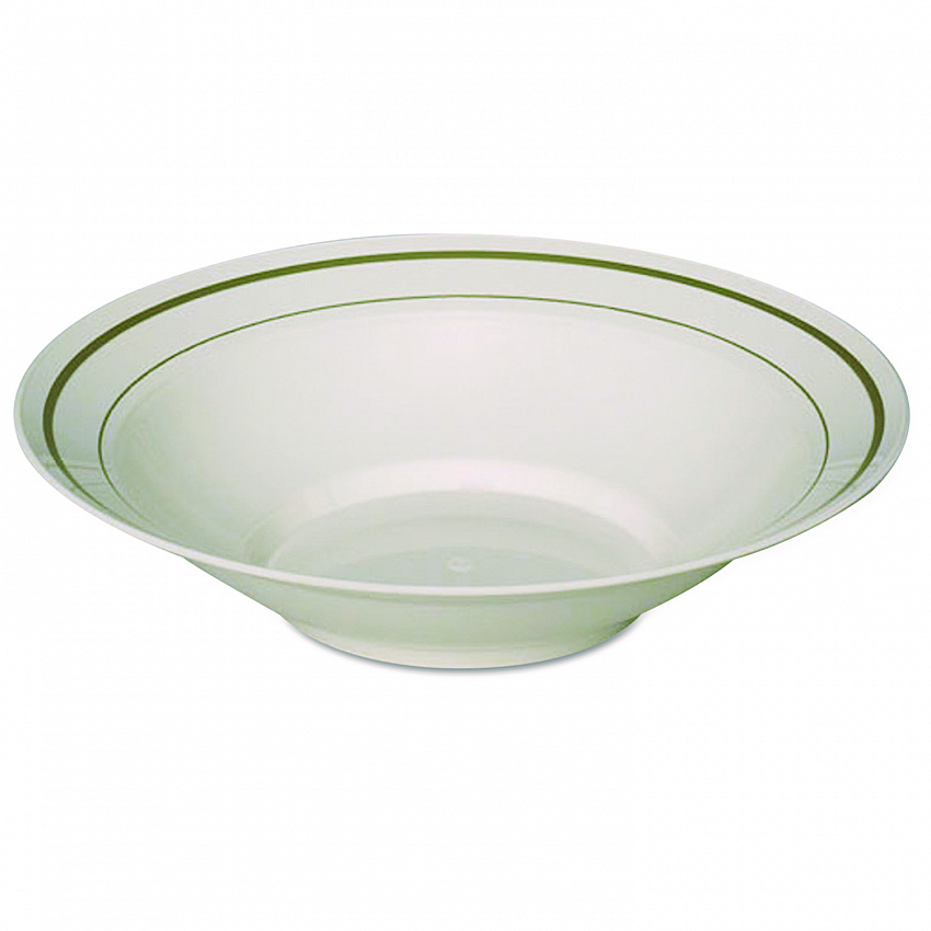 Masterpiece Plastic Bowls, 10 oz, Ivory/Gold, 10/Pack, 15 Packs/Carton (MPBWL10IPREM)