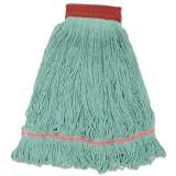 Boardwalk Wideband Looped-End Mop Heads, Large, Green, 12/Carton (LM30314L)