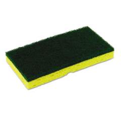 Continental Medium-Duty Sponge N' Scrubber, 3.38 x 6.25, 0.88" Thick, Yellow/Green, 3/Pack, 8 Packs/Carton (74H)