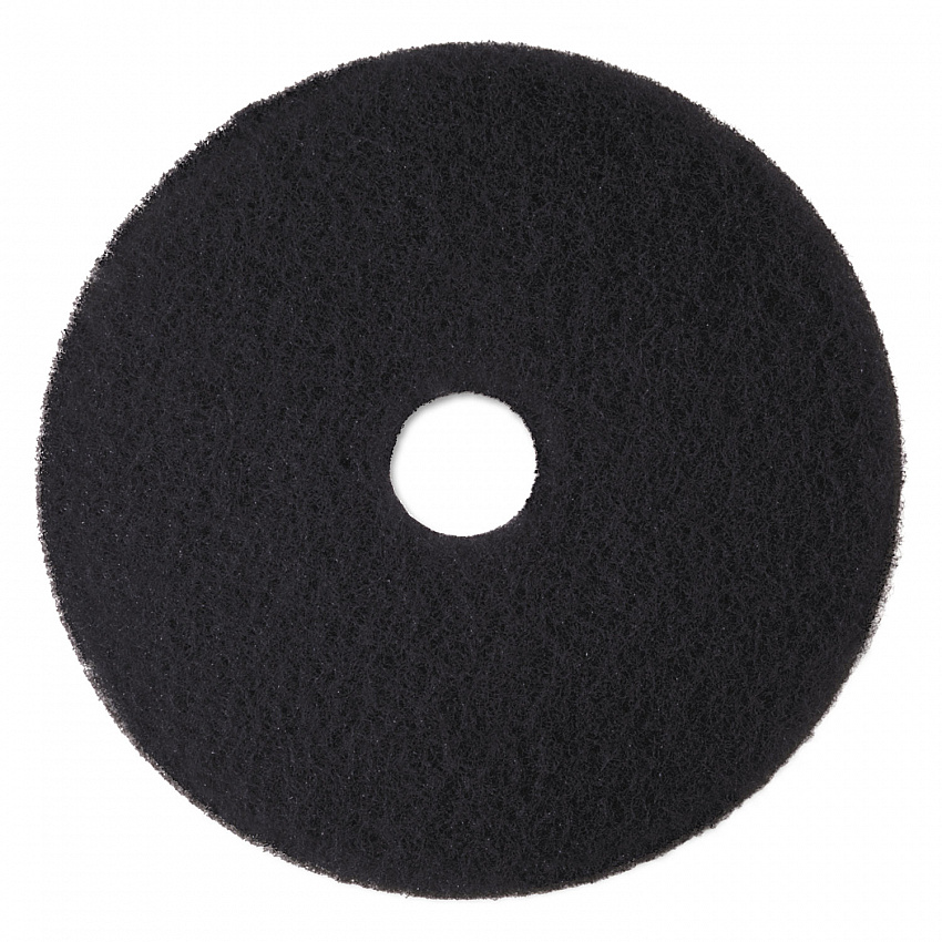 Low-Speed High Productivity Floor Pads 7300, 15" Diameter, Black, 5/Carton (08273)
