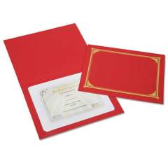 AbilityOne 7510016272960 SKILCRAFT Gold Foil Document Cover, 12 1/2 x 9 3/4, Red, 6/Pack