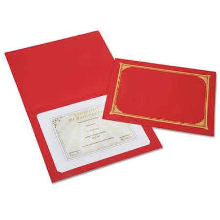 AbilityOne 7510016272960 SKILCRAFT Gold Foil Document Cover, 12 1/2 x 9 3/4, Red, 6/Pack